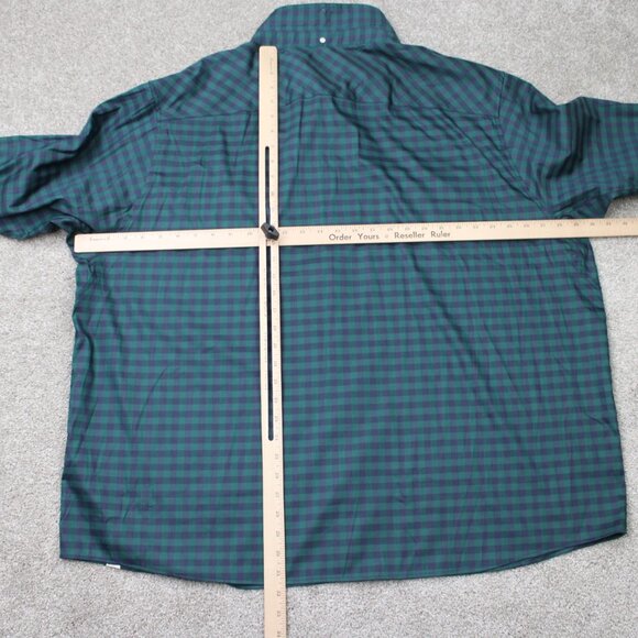 Duluth Shirt Men 3XL XXXL Green/Blue Plaid Untucked Soft Skills Standard Fit L/S - Picture 11 of 14